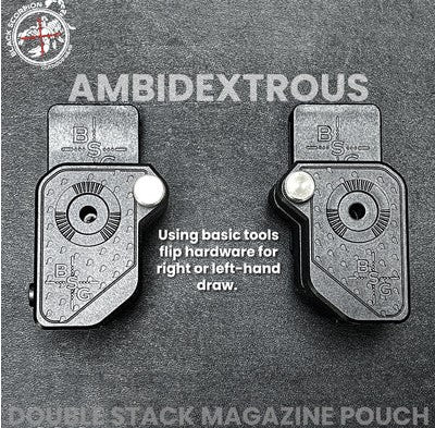 Ambidextrous Double Stack Magazine Pouch w/  Magnetic