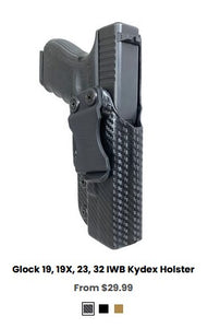 IWB Kydex Holster - Glock 19, 19X, 23, 32 IWB Kydex Holster