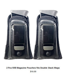 FNH 509 - 2 Pcs IWB Magazine Pouches fits Double Stack Mags - IWB Mag Carriers