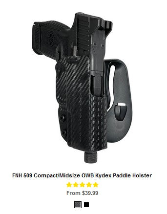 FNH 509 - Compact-Midsize OWB Kydex Paddle Holster - OWB Holsters