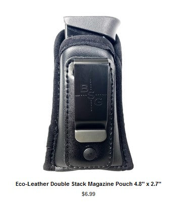 FNH 509 -  Eco-Leather Double Stack Magazine Pouch 4.8'' x 2.7'' - IWB Mag Carriers