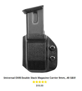 FNH 509 - Universal OWB Double Stack Magazine Carrier 9mm, .40 S&W - OWB Mag Carriers