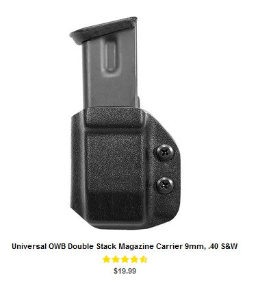 FNH 509 - Universal OWB Double Stack Magazine Carrier 9mm, .40 S&W - OWB Mag Carriers