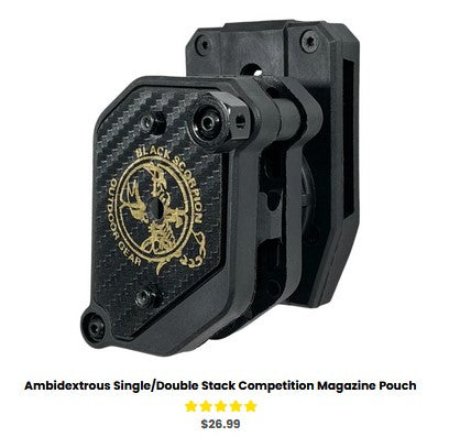 FNH 509 Compact Taltical  - Ambidextrous Single-Double Stack Competition Magazine Pouch - OWB Mag Carriers