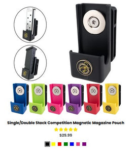 FNH 509 Compact Taltical  - Single-Double Stack Competition Magnetic Magazine Pouch - OWB Mag Carriers