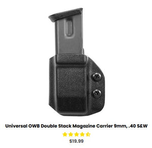 G17 Glock 17 - Universal OWB Double Stack Magazine Carrier 9mm, .40 S&W - OWB Mag Carriers