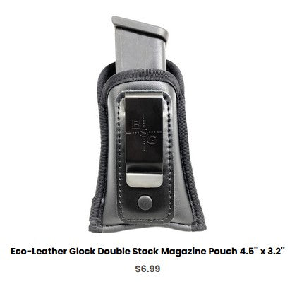 G19 Glock 19 - Universal Ambidextrous IWB Double Stack Magazine Carrier 9mm, .40S&W - IWB Mag Carriers