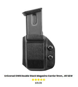 G19X Universal OWB Double Stack Magazine Carrier 9mm, .40 S&W - OWB Mag Carriers