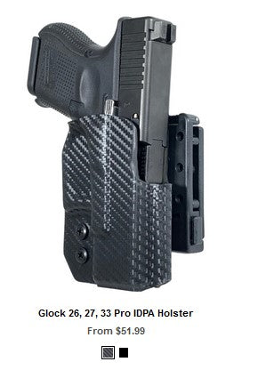 G26 Glock 26, 27, 33 Pro IDPA Holster - OWB Holsters