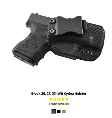 G27 Glock 26, 27, 33 IWB Kydex Holster - IWB Holsters