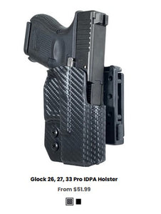 G27 Glock 26, 27, 33 Pro IDPA Holster - OWB Holsters