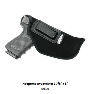 G31 Neoprene IWB Holster 3 7-8'' x 8'' - IWB Holsters