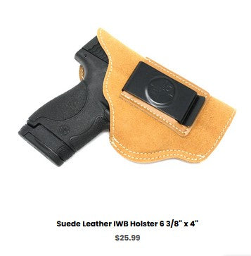 G31 Suede Leather IWB Holster 6 3-8'' x 4'' - IWB Holsters