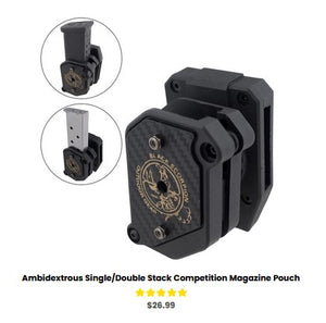 G34 Ambidextrous Single-Double Stack Competition Magazine Pouch - OWB Mag Carriers