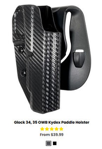 G35 Glock 34, 35 OWB Kydex Paddle Holster - OWB Holsters