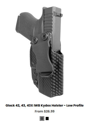 G42 Glock 42, 43, 43X IWB Kydex Holster - IWB Holsters