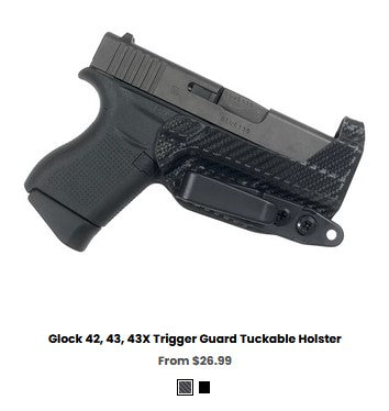 G42 Glock 42, 43, 43X Trigger Guard Tuckable Holster - IWB Holsters