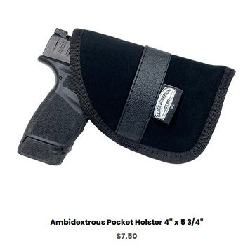 G43 Ambidextrous Pocket Holster 4'' x 5 3-4'' - IWB Holsters