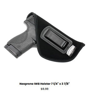 G43 Neoprene IWB Holster 7 1-4'' x 3 7-8'' - IWB Holsters