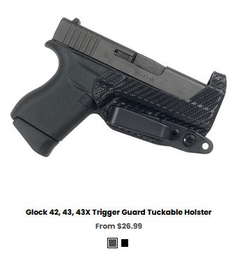 G43X Glock 42, 43, 43X Trigger Guard Tuckable Holster - IWB Holsters