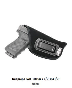 Glock 19 - Neoprene IWB Holster 7 5-8'' x 4 1-8'' - IWB Holsters