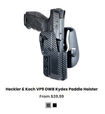 H&K VP9 OWB Kydex Paddle Holster - OWB Holsters