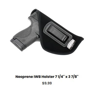 KT P-11 Neoprene IWB Holster 7 1-4'' x 3 7-8'' - IWB Holsters