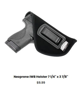 KT P-40 Neoprene IWB Holster 7 1-4'' x 3 7-8'' - IWB Holsters