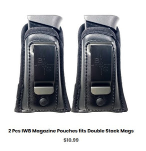 M&P9 4.25 2 Pcs IWB Magazine Pouches fits Double Stack Mags - IWB Mag Carriers