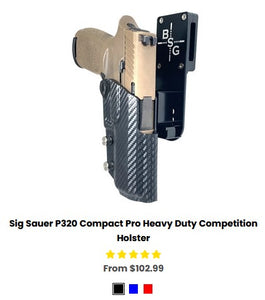 Pro IDPA Sig Sauer P320 Compact Pro Heavy Duty Competition Holster - Holstels Competition