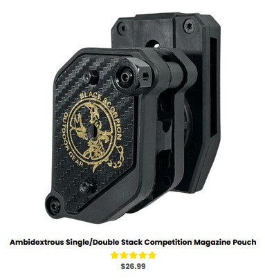 SS P320 Nitron Compact Ambidextrous Single-Double Stack Competition Magazine Pouch