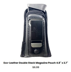 Sig Sauer P365 XL  Eco-Leather Double Stack Magazine Pouch 4.8'' x 2.7'' - IWB Mag Carriers