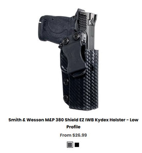 Smith & Wesson M&P 380 Shield EZ IWB Kydex Holster - Low Profile - IWB Holsters