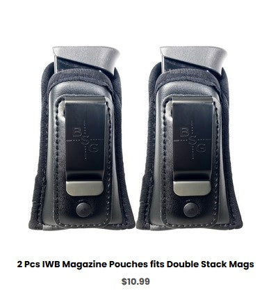 Smith & Wesson  M&P40 4.25' 2 Pcs IWB Magazine Pouches fits Double Stack Mags - IWB Mag Carriers