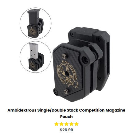 Smith & Wesson M&P9 5 Ambidextrous Single-Double Stack Competition Magazine Pouch - OWB Mag Carriers