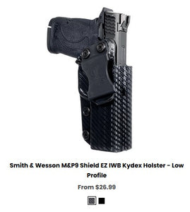 Smith & Wesson M&P9 Shield EZ IWB Kydex Holster - Low Profile - IWB Holsters