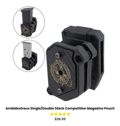 Smith & Wesson SD9 - SD9 VE Ambidextrous Single-Double Stack Competition Magazine Pouch - OWB Mag Carriers