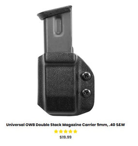 Smith & Wesson SD9 - SD9 VE Universal OWB Double Stack Magazine Carrier 9mm, .40 S&W - OWB Mag Carriers