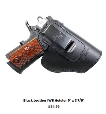 Springfield - Hellcat Black Leather IWB Holster 5'' x 3 7-8''