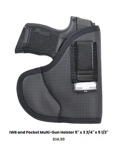 Taurus 709 Slim IWB and Pocket Multi-Gun Holster 5'' x 3 3-4'' x 5 1-2'' - IWB Holsters