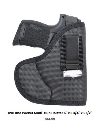 Taurus 709 Slim IWB and Pocket Multi-Gun Holster 5'' x 3 3-4'' x 5 1-2'' - IWB Holsters