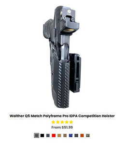 Walther PPQ M1 -  Q5 Match Polyframe Pro IDPA Competition Holster - IWB Holsters