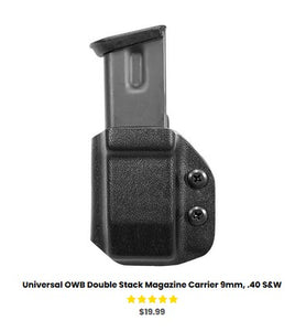 Walther PPQ M1 -  Universal OWB Double Stack Magazine Carrier 9mm, .40 S&W - OWB Mag Carriers