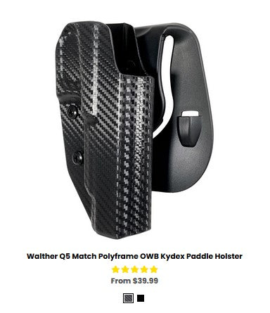 Walther PPQ M2 -   Q5 Match Polyframe OWB Kydex Paddle Holster - IWB Holsters