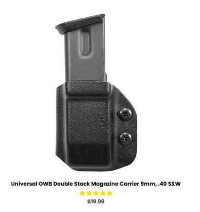 Walther PPQ M2 -   Universal OWB Double Stack Magazine Carrier 9mm, .40 S&W - OWB Mag Carriers