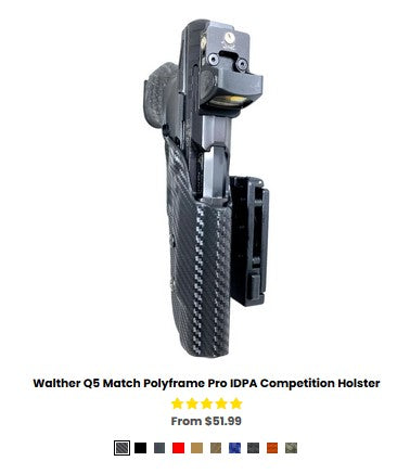 Walther Q5 Match Polyframe Pro IDPA Competition Holster - IWB Holsters